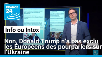 Non, Donald Trump n’a pas exclu les Européens des pourparlers sur l’Ukraine • FRANCE 24