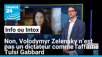 Non, Volodymyr Zelensky n’est pas un dictateur comme l'affirme Tulsi Gabbard • FRANCE 24