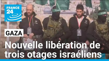 Nouvelle libération de trois otages israéliens contre des détenus palestiniens • FRANCE 24