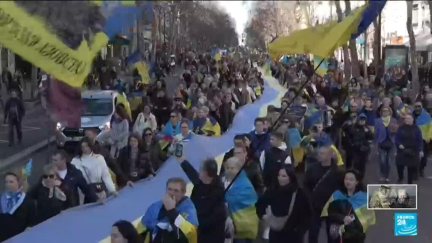 On third anniversary of Ukraine war, demonstrations take place around the world