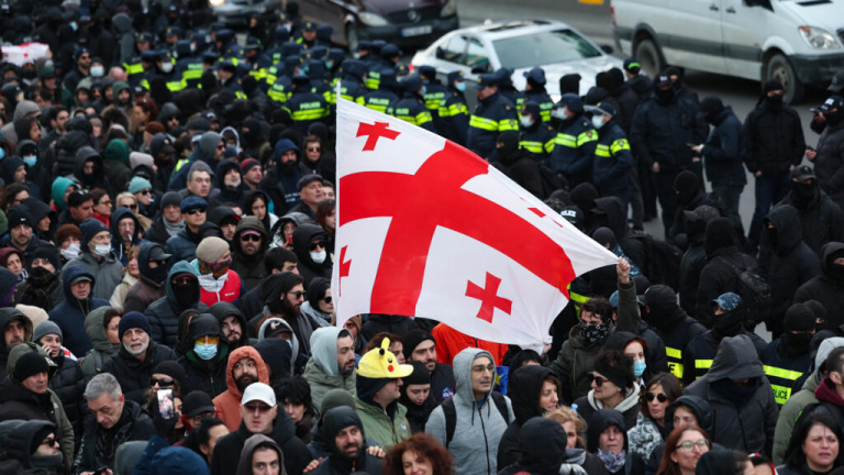 Opposition leaders arrested in anti-government rally in Georgia