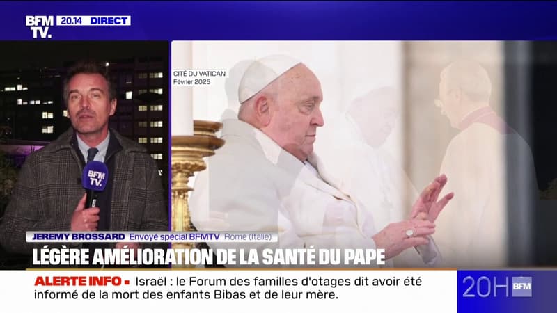 Pape François: les analyses sanguines du souverain pontife "montrent une légère amélioration"