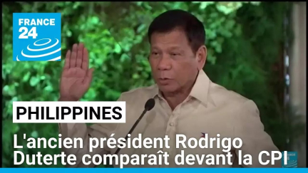 Philippines : l'ancien président Rodrigo Duterte comparaît devant la CPI • FRANCE 24