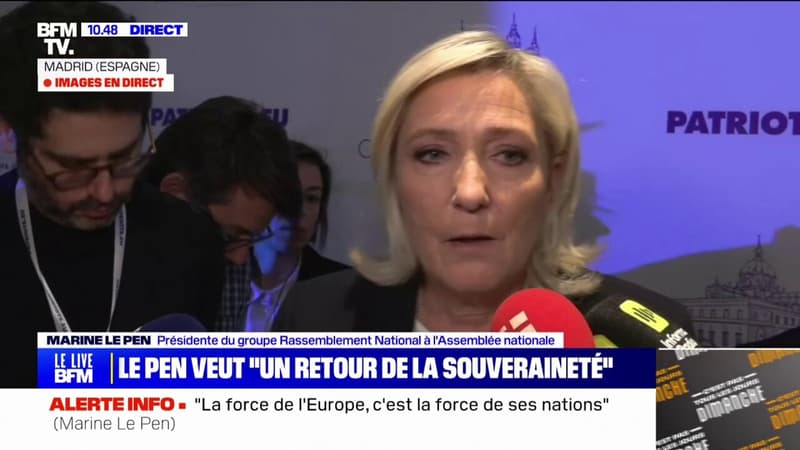 Pour Marine Le Pen, la montée de l'extrême droite en Europe et dans le monde "est une forme de renaissance"