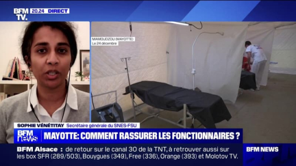 Pour Sophie Vénétitay (SNES-FSU), "en l'état actuel des choses (...) il est impossible de faire une rentrée normale" à Mayotte le 13 janvier