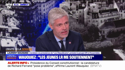 Présidence LR: "Les jeunes figures, les nouveaux talents sont ceux qui me soutiennent", affirme Laurent Wauquiez (LR)