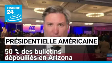 Présidentielle américaine : 50 % des bulletins dépouillés en Arizona • FRANCE 24