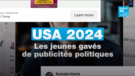 Présidentielle américaine : les jeunes gavés de publicités politiques • FRANCE 24