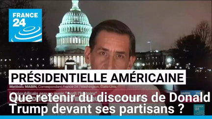 Présidentielle américaine : que retenir du discours de Donald Trump devant ses partisans ?