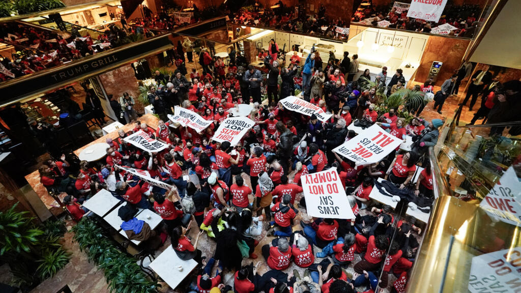 Pro-Palestinian protesters occupy New York Trump Tower New York