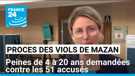 Procès des viols de Mazan : peines de 4 à 20 ans demandées contre les 51 accusés • FRANCE 24