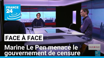 Projet de loi de finances 2025 : Marine Le Pen menace le gouvernement de censure • FRANCE 24