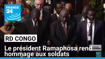 RD Congo : le président sud-africain Ramaphosa rend hommage aux soldats • FRANCE 24