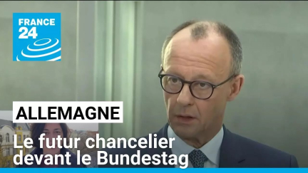 Réarmement de l'Allemagne : le futur chancelier devant le Bundestag • FRANCE 24