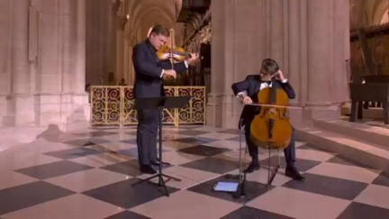 Renaud and Gauthier Capuçon's performances at Notre-Dame Cathedral reopening ceremony