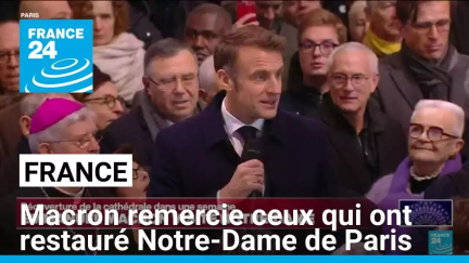 REPLAY - Emmanuel Macron remercie ceux qui ont restauré Notre-Dame de Paris • FRANCE 24