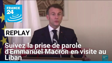 REPLAY - Suivez la prise de parole d'Emmanuel Macron en visite au Liban • FRANCE 24