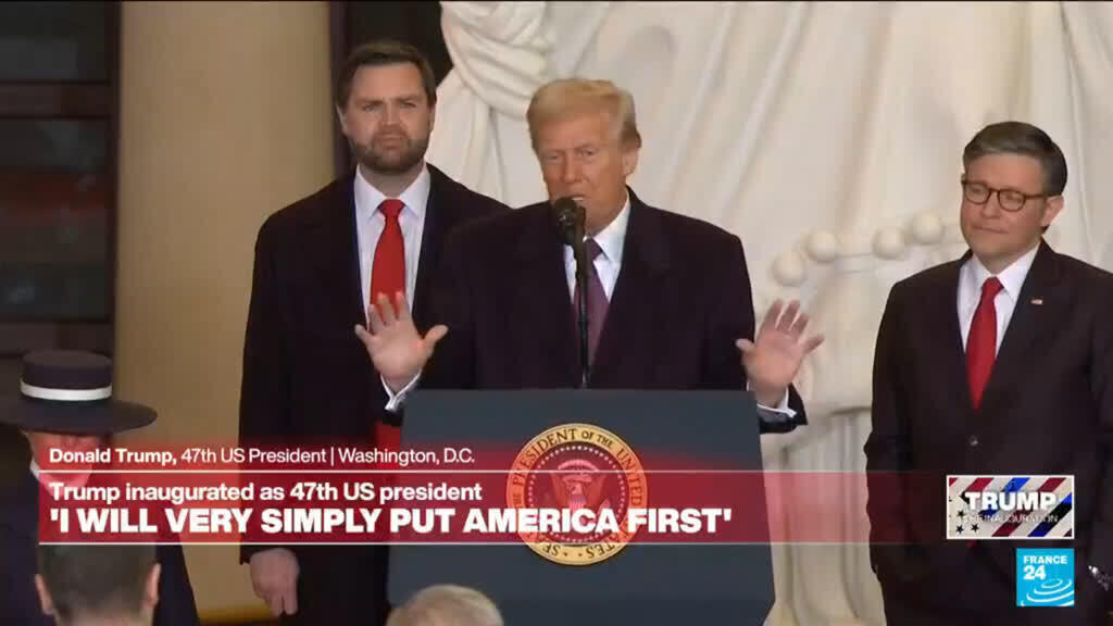 Replay: Trump addresses supporters at US Capitol flanked by VP JD Vance