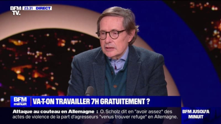 Sept heures de travail non rémunérées: "C'est malsain politiquement et économiquement", estime l'économiste Christian Saint-Étienne