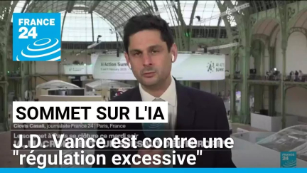 Sommet sur l'IA : le vice-président américain J.D. Vance est contre une "régulation excessive"