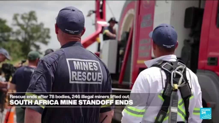 South Africa mine end rescue: 78 bodies, 246 illegal miners lifted out