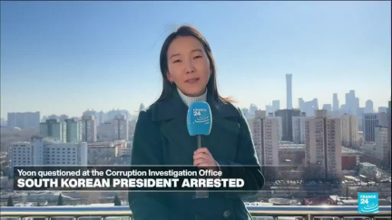 South Korean impeached President Yoon arrested, questionned in insurrection probe