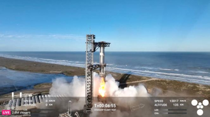 SpaceX a perdu le deuxième étage de sa fusée Starship après avoir réussi à rattraper le premier étage