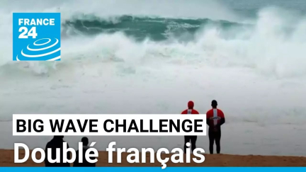 Surf : doublé français sur le spot de grosses vagues de Nazaré • FRANCE 24