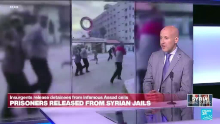 Syrian rebels free prisoners from Assad's notorious dungeons who celebrate in Damascus streets