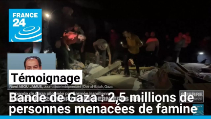 Témoignage : près de 2,5 millions de personnes menacées de famine à Gaza • FRANCE 24