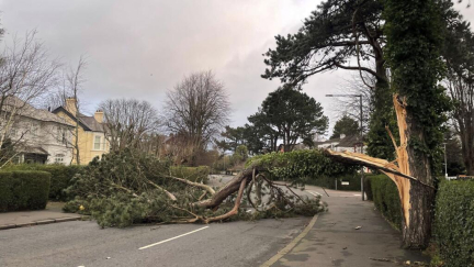 Tens of thousands without power as Storm Eowyn's record winds lash Ireland