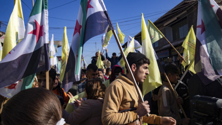 Thousands take to the streets in northeast Syria in support of Kurdish-led force