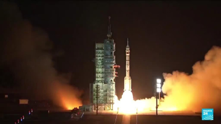 Three-person crew blasts off for China's Tiangong space station