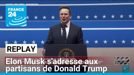 "Très enthousiaste", Elon Musk s'adresse aux partisans de Donald Trump • FRANCE 24