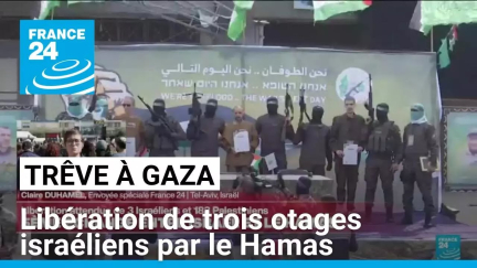 Trêve à Gaza : libération de trois otages israéliens par le Hamas • FRANCE 24