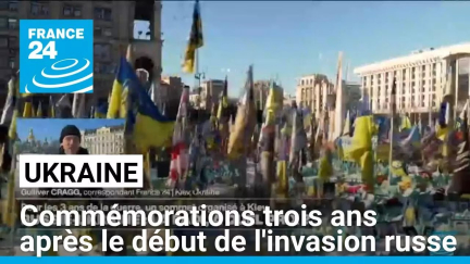 Ukraine : commémorations trois ans après le début de l'invasion russe • FRANCE 24