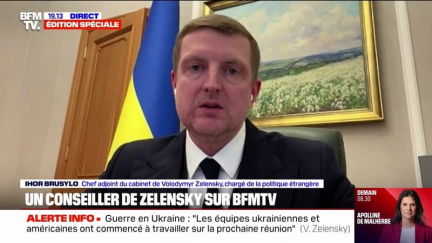 Ukraine: "Le président Macron est le leader qui peut mener derrière lui l'Europe", affirme Ihor Brusylo, chef adjoint du cabinet de Volodymyr Zelensky