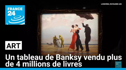 Un rare tableau de Banksy vendu plus de 4 millions de livres • FRANCE 24