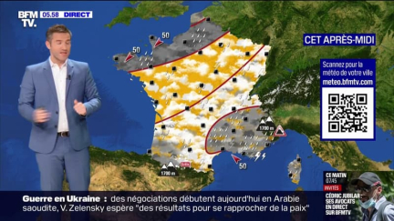 Une météo très instable sur l'ensemble de l'Hexagone avec des orages dans le sud-est