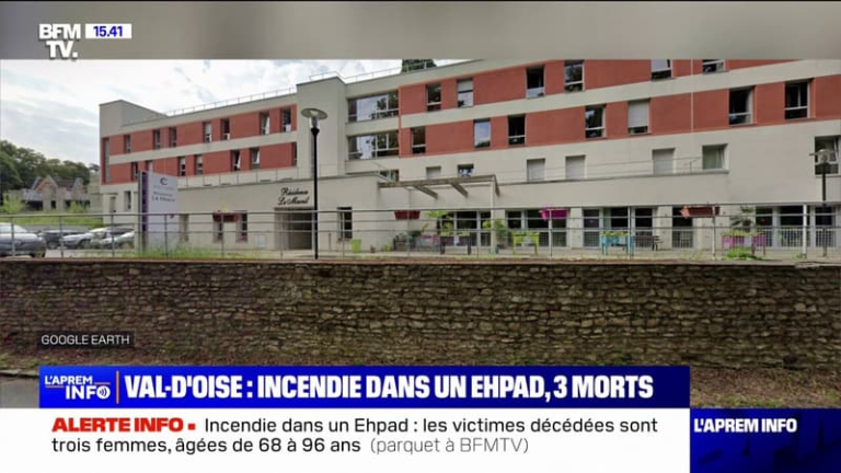 Val-d'Oise: ce que l'on sait de l'incendie qui a fait 3 morts dans un Ehpad de Bouffémont