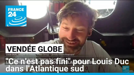 Vendée Globe : "ce n'est pas fini", la longue remontée de l'Atlantique sud pour Louis Duc