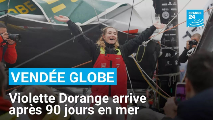 Vendée Globe : l’arrivée de Violette Dorange après 90 jours en solitaire ! • FRANCE 24