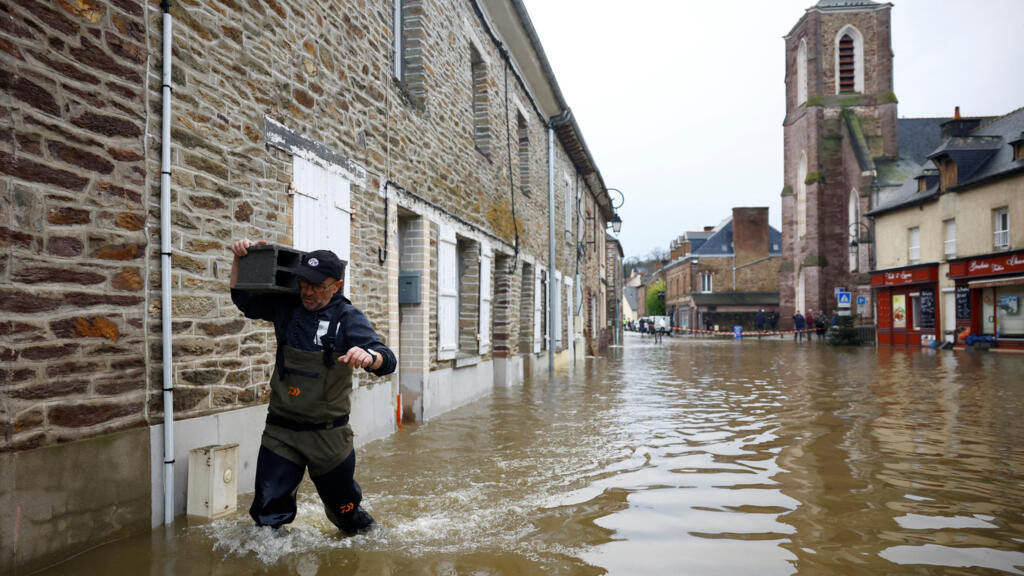 Western France put on high alert as storm ‘Herminia’ brings severe flooding