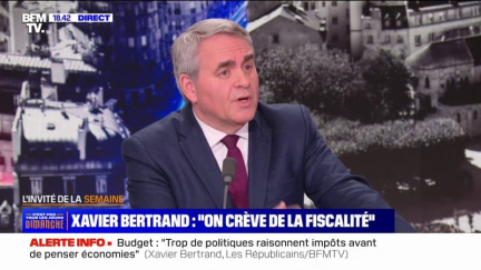 Xavier Bertrand (LR): "Marine Le Pen censurera au moment où ça l'arrange, (...) son intérêt c'est le chaos"